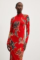 Desigual rochie MELTED PAISLEYS_LACROI 25SWVK31 rosu SS25
