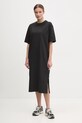 The North Face rochie din bumbac Oversized NF0A8C2EJK31 negru SS25