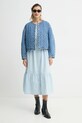 Bavlněné šaty Levi's JOLENE LS MAXI DRESS 001HS modrá SS25