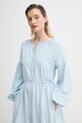 Bavlněné šaty Levi's JOLENE LS MAXI DRESS modrá 001HS