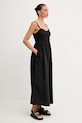 BOSS Orange rochie din bumbac 50537919 negru SS25