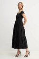 BOSS Orange rochie din bumbac 50536742 negru SS25