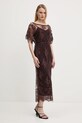 Рокля Never Fully Dressed Lace Tilly кафяв NFDDR1853