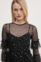 Never Fully Dressed ruha Star Mesh NFDDR1804 fekete SS25