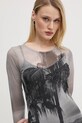Рокля Never Fully Dressed Mallorca Scene Mesh NFDDR1817 сив SS25