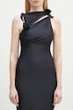 Coperni dress Asymmetric Flower black COPR44545C