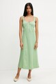 BOSS rochie din amestec de in 50535332 verde SS25