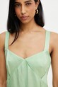 BOSS rochie din amestec de in verde 50535332