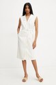 BOSS rochie din in 50540617 bej SS25
