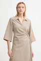 Samsoe Samsoe rochie din amestec de in SAHANI F25100011 bej SS25