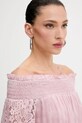 Guess sukienka bawełniana AUDREY różowy W5GK24.WE550