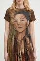 Andersson Bell dress Remy Printed Shirring beige atb1271w