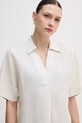 Платье с примесью шелка Calvin Klein бежевый K20K208382