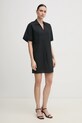 Сукня з домішкою льону Calvin Klein K20K208382 чорний SS25