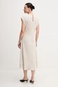 Calvin Klein sukienka lniana LV044B041G beżowy SS25