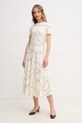 Памучна рокля Tommy Hilfiger бежов WW0WW44547
