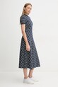 Bavlněné šaty Tommy Hilfiger WW0WW44547 námořnická modř SS25