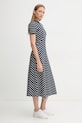 Бавовняна сукня Tommy Hilfiger WW0WW44547 темно-синій SS25