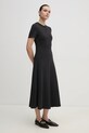 Îmbrăcăminte Tommy Hilfiger rochie din bumbac WW0WW44547 negru