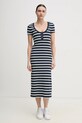 Tommy Hilfiger sukienka WW0WW43864 granatowy SS25
