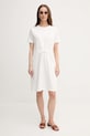 Tommy Hilfiger rochie din bumbac WW0WW45529 alb SS25