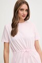 Pamučna haljina Tommy Hilfiger roza WW0WW45529