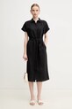 Ленена рокля Tommy Hilfiger WW0WW44653 черен SS25
