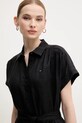 Ленена рокля Tommy Hilfiger WW0WW44653 черен
