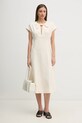 Платье с примесью шелка Tommy Hilfiger WW0WW44659 бежевый SS25