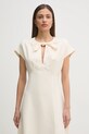 Платье с примесью шелка Tommy Hilfiger бежевый WW0WW44659