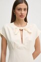 Платье с примесью шелка Tommy Hilfiger WW0WW44659 бежевый