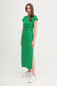 Бавовняна сукня Tommy Hilfiger WW0WW45159 зелений SS25