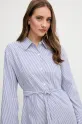 Tommy Hilfiger sukienka bawełniana niebieski WW0WW44660