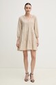 Dkny vestito in cotone DJ4D9021 beige SS25