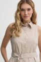 Памучна рокля Dkny бежов DJ5D9073
