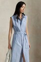Îmbrăcăminte Polo Ralph Lauren rochie din bumbac 211965853 albastru
