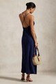 Polo Ralph Lauren sukienka lniana 211965858 granatowy SS25