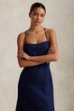 Odzież Polo Ralph Lauren sukienka lniana 211965858 granatowy