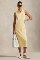 Polo Ralph Lauren sukienka bawełniana bawełna żółty 211968292