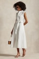 Polo Ralph Lauren rochie din bumbac midi alb 211969143