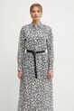 Хлопковое платье MICHAEL Michael Kors чёрный MS582UXH7F
