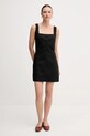 Рокля с лен Calvin Klein Jeans J20J225277 черен SS25