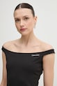 Calvin Klein Jeans rochie J20J225541 negru SS25