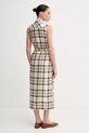 Šaty s prímesou ľanu Barbour Agnes LDR0890SN51 béžová SS25