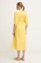 Barbour rochie din bumbac Heidi LDR0893YE32 galben SS25