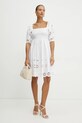 Fracomina rochie din bumbac FJ25SD1001W400E5 bej SS25