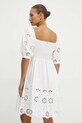 Îmbrăcăminte Fracomina rochie din bumbac FJ25SD1001W400E5 bej