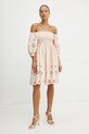 Fracomina rochie din bumbac FJ25SD1001W400E5 bej SS25