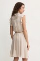 Odzież Fracomina sukienka z domieszką jedwabiu FR25SD1011W774J7 beżowy