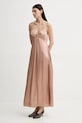 AERON rochie din amestec de mătase FELICITA roz DR582452